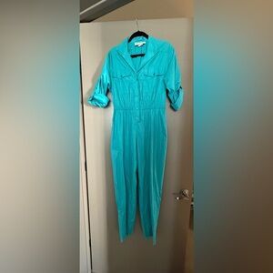 Vintage 80s Teal Joan Walters Jumpsuit